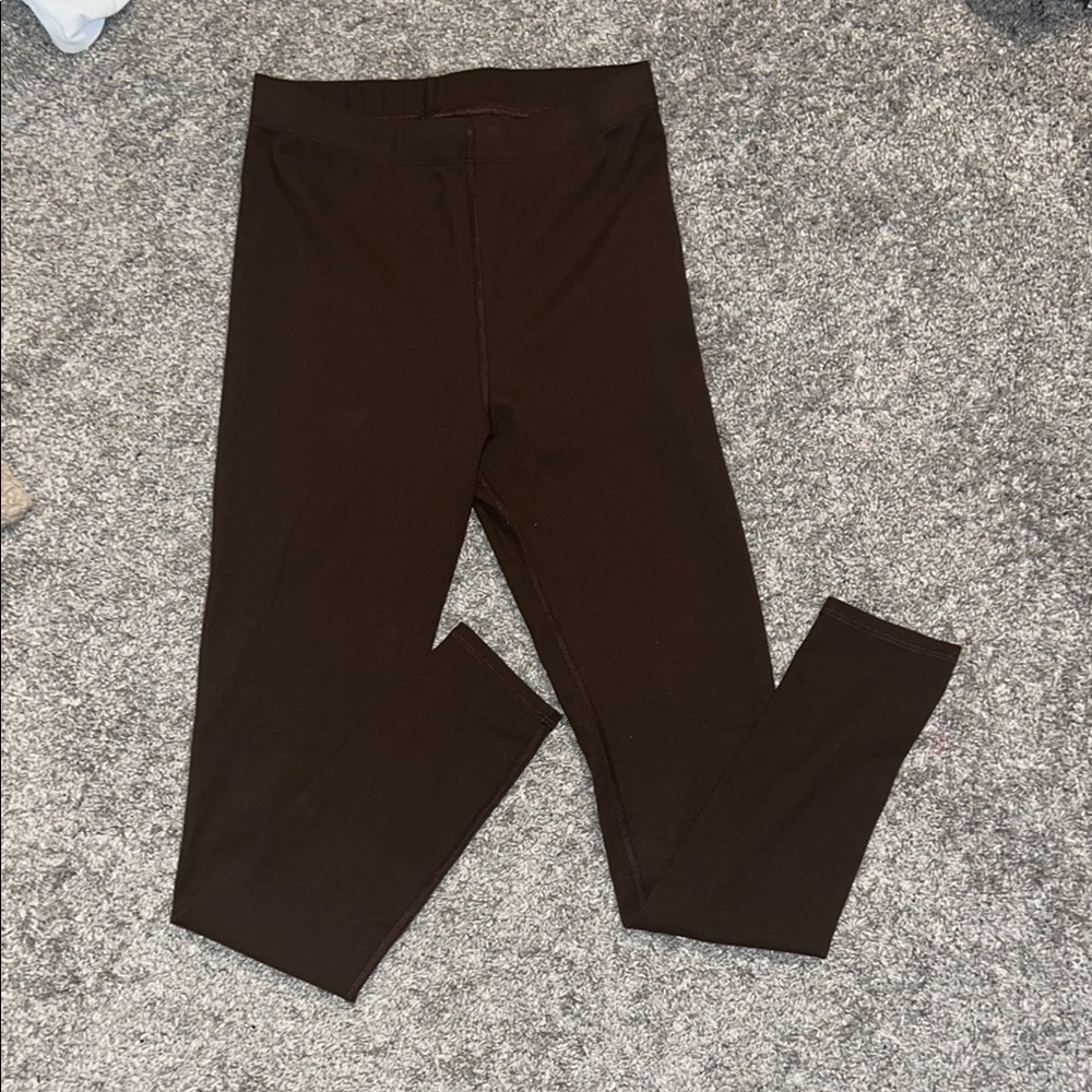 JOAH BROWN Sueded Brown Leggings
